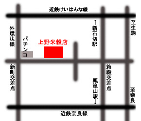 上野米穀店 地図